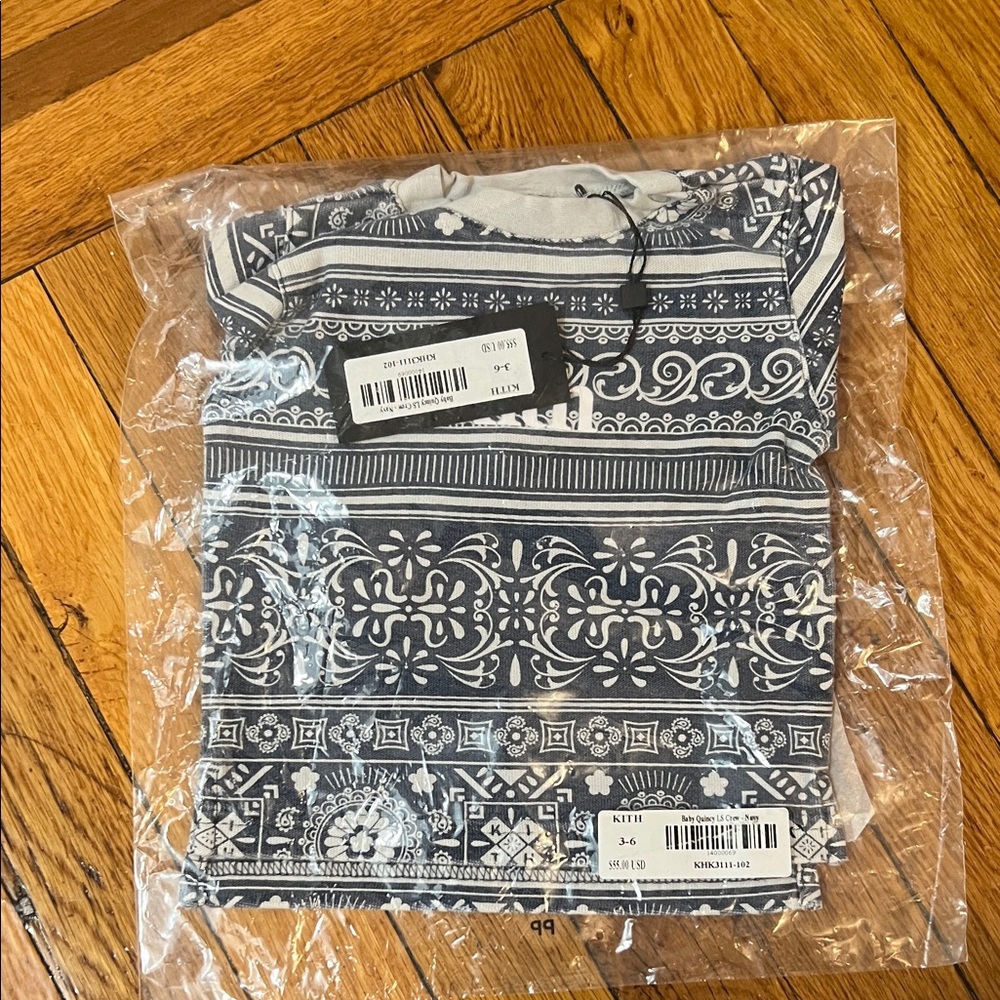 Kith Black and White Geometric Tee